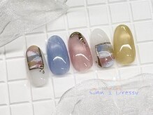 キャンアイドレッシー 府中/額縁ネイル　ニュアンス