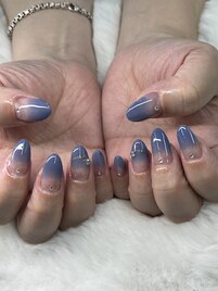 くすみブルーグラデーション
