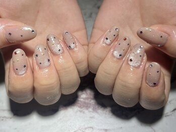 夢いっぱい星いっぱい希望ネイル