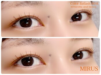 ミルス アイビューティー 横浜西口店(MIRUS EyeBeauty)/カラーフラットラッシュ80本