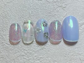 オーロラネイル　フラワーネイル
