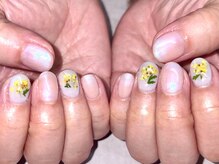 パープルの爪屋/絵画みたいなミモザネイル