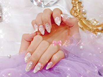 ワンホンネイル 新宿(Rumi Nail)/アートやり放題10本/レース/花