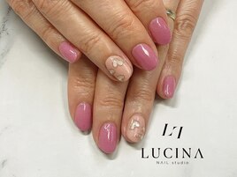 c-190 ぷっくりハートネイル