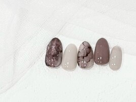 ニュアンスネイル/秋デザイン
