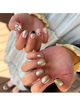 ヴィヴィアンビューティ ネイルアンドアイ Viviean Beauty Nail & Eye/個性派ニュアンスネイル