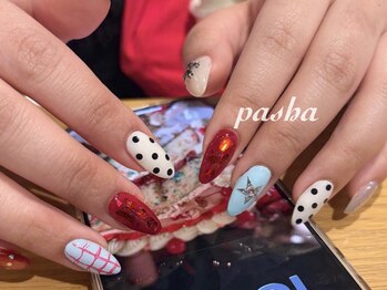 パシャ(Pasha)の写真/《持ち込みデザインOK♪》韓国風ネイルが大人気◎リボンなどトレンドキラキラパーツを豊富にご用意☆