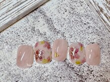エンジェルガーデンネイル 池袋店(Angelgarden nail)/ニュアンス|インク書きフラワー