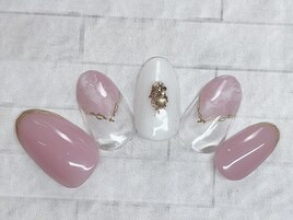 ニュアンスネイル　大理石