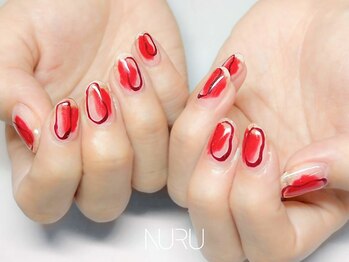 ヌル ネイル 新宿(NURU NAIL)/クリア/手描き/ニュアンス/新宿