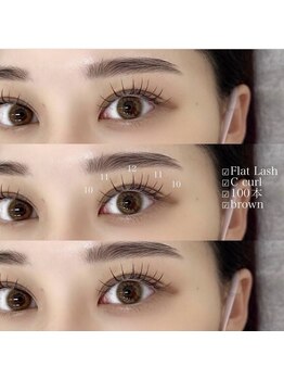 She's lash 渋谷店【パリジェンヌ/まつげパーマ/マツエク/眉毛/アイブロウ/パリエク】/フラット100本*ブラウン