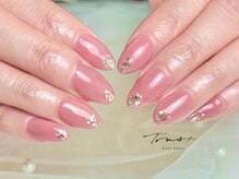 トラストネイル 垂水(TRUST NAIL)/ワンカラー 爪先ラメ