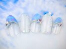 水色SKYフレンチネイル