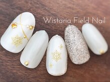 ウィスタリアフィールドネイル MONAD店(WISTARIA FIELD)/雪の結晶　ホワイトネイル