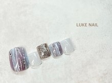 ルークネイル 恵比寿店(LUKE NAIL)/紫陽花カラーニュアンスフット