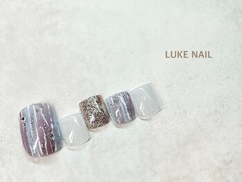 ルークネイル 恵比寿店(LUKE NAIL)/紫陽花カラーニュアンスフット