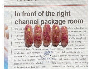 アネモネ(ANEMONE)/クリアレッドのマーブルネイル☆