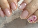 マグネット×押し花グラデ