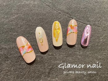 グラマーネイル(Glamor nail)/カジュアル×ニュアンスアート