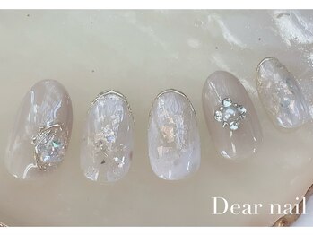 ベージュ×キラキラタイダイ