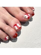 デュオ(duo)/フラワーフットネイル