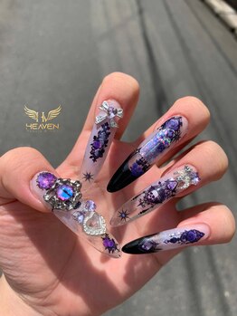 ヘブン ネイル 鶯谷(HEAVEN Nail)/パープルロングネイル