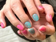 アプリシーエイトネイル(appreciate nail)/【ワンカラー】春ハート♪