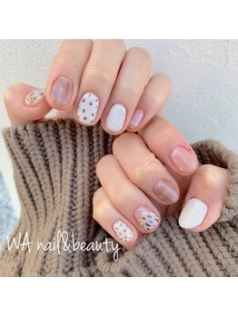 WA ネイル アンド ビューティー(WA nail & beauty)/ニット、牛柄、ドット