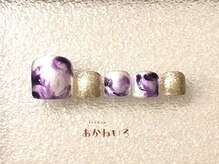 ネイルサロン あかねいろ/夏色　タイダイフットアート