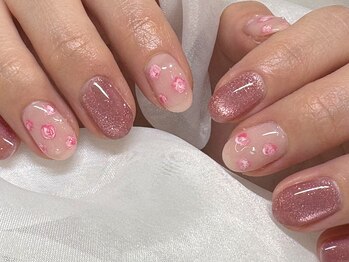 ファンザネイル(fun the nail)/マグネット×手描き花