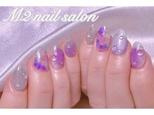 エムズ ネイルサロン(M2)/水滴アジサイネイル