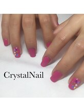 クリスタルネイル ボンベルタ橘店(CRYSTAL NAIL)/シンプルネイル×リーフホロ