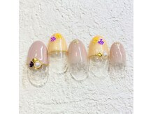 ケージュール(Kjour)/押し花　ベージュ・フレンチ