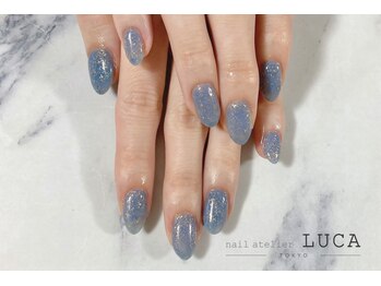 ネイルアトリエルカ(nail atelier LUCA)/N-5大人可愛いホライゾンブルー