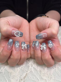 アクアマリン(AQUAMARINE)/持ち込みネイル