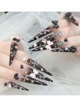 CoCo Nail【ココネイル】渋谷《長さ出し専門店/つけ放題/持ち込み》の写真/ひときわ目立つ華やかネイル♪あなた好みのお洒落なデザインに仕上げます☆【持ち込みデザイン可◎】