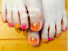 ネイルサロン グリッター(NAIL SALON glitter)/リゾート フットネイル