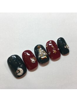 クリスタルネイル ボンベルタ橘店(CRYSTAL NAIL)/クリスマスネイル