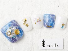 アイネイルズ 新宿店(I nails)/水面ブルー