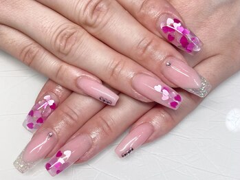 エムネイル(M-Nail)/★ピンクハートネイル★