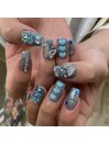 水色Y2Kキラキラデザイン