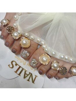 持ち込みデザインフットネイル