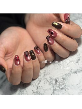 バレンタインネイル