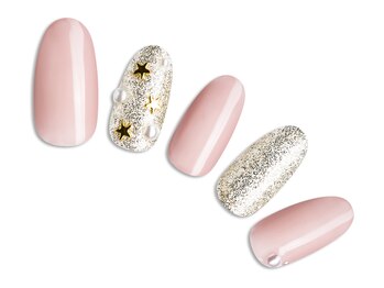 プラスネイル 池袋西口店(PLUS NAIL)/【634】星パーツ×ラメ¥6,039