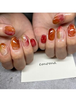 ぷっくり夏ブラウン☆デザイン