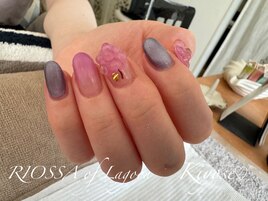 マグ×ちゅるんぶどうネイル