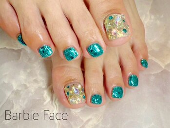 バービーフェイス 恵比寿(Barbie Face)/フット ジュエルネイル