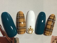 ネイルサロン リリオ(Nail Salon Ririo)/秋冬チェック柄ネイル