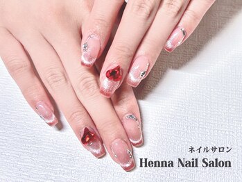 真っ赤なハートで恋するネイル