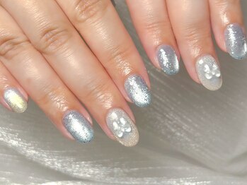 ブルーマグネットネイル